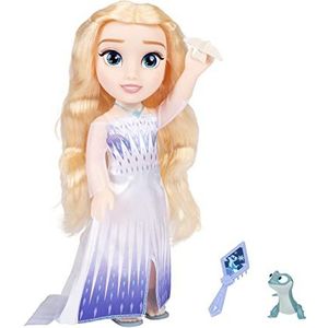 De ijskoningin zingende Elsa The Snow Queen pop 35 cm, zingt ""Show Yourself"", inclusief accessoires voor extra speelplezier, perfect voor meisjes vanaf 3 jaar, wit en blauw