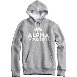 ALPHA INDUSTRIES Heren Foam Print Hoodie Hoodie, grey heather, S