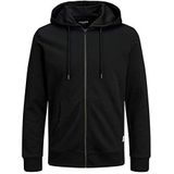 JACK & JONES Heren Jjebasic Zip Hood Noos Ps Cardigan Sweater, zwart, 3XL