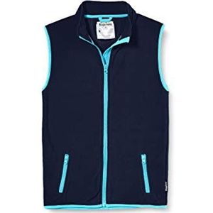 Playshoes Uniseks fleece vest voor kinderen, kleurrijk afgezet vest, Marine 11, 152 cm