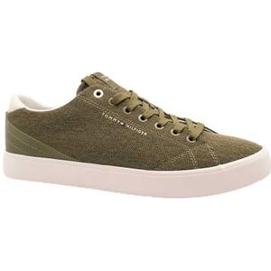 Tommy Hilfiger Heren TH HI Vulc Low Summer CVS gevulcaniseerde Sneaker, Mash Green, 7 UK, Mash Groen, 41 EU