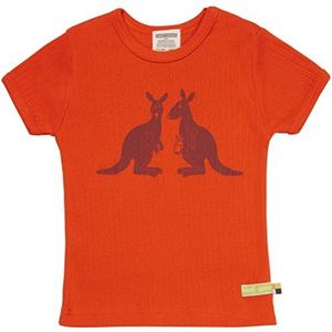 loud + proud Unisex Derby Rib T-shirt voor kinderen, GOTS-gecertificeerd, koper (copper), 98-104