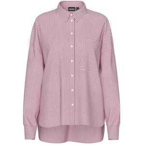 Pcfeline Ls Shirt Pwp WVN, Pink-a-boo, XL