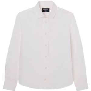 Hackett London Ceromonial popeline overhemd voor jongens, wit (wit), 9 jaar, wit (white), 9 Jaren