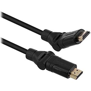 TNB HDMI-kabel, 360 graden 2.0, stekker op stekker, 2 m, zwart