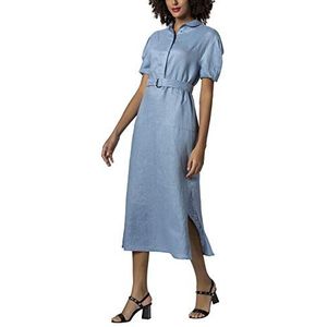APART Fashion Linnen jurk voor dames, blauw (lichtblauw, lichtblauw), 38