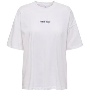 Only - Casual T-shirt - Bright White - 100% Organisch Katoen