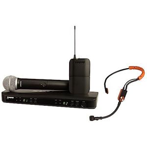 Shure BLX1288/SM31 UHF Draadloos Microfoonsysteem - Perfect voor diverse toepassingen - 14 uur Batterijduur, 100m Bereik | Inclusief Handheld & Headset Microfoons, Dubbele Kanaalontvanger | T11 Band
