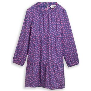 TOM TAILOR - Jurk - Donkerblauw - Met Ruches en Volant