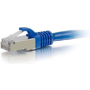 C2G 15M blauw CAT6A Ethernet Gigabit Lan netwerk kabel (RJ45) Vernikkeld en Koper Gevlochten Flard UTP Kabel