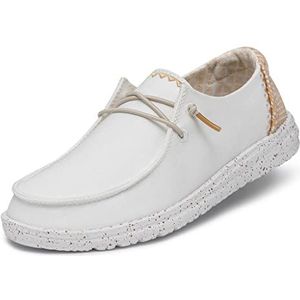Hey Dude Wendy Chambray - Womens Shoes - Woven White Sand - Maat EU 40, white sand, 40 EU