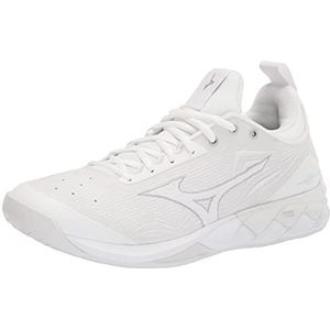 Mizuno Vrouwen 2 Wave Lichtgevende Volleybal Schoen 9 (0900), Wit Zilver, 38 EU