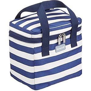 KitchenCraft We Love Summer Nautical-Striped Kleine Cool Bag, 4,9 L (1 Gal) - Marineblauw/Wit