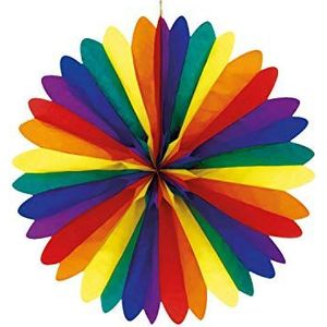 Amscan 4110 - decoratieve vakken regenboog, 1 stuk, afmeting 50 cm, papier, hangdecoratie, hangdecoratie, themafeest, carnaval