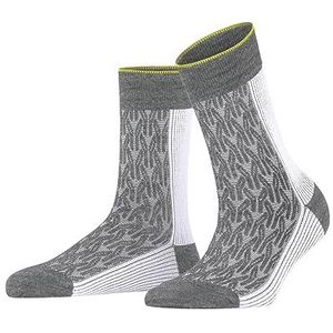 FALKE Dames Sokken Immersive Mesh W SO Wol Gedessineerd 1 Paar, Grijs (Light Grey Melange 3830), 39-40