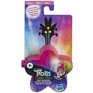 DreamWorks Trolls World Tour Tiny Dancers Surprise 4pack Serie 2, kleine dansers poppen, clips, ringen en glazen, speelgoed voor kinderen 4 en hoger