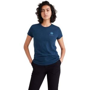 Dockers Graphic Tee voor dames, Zon En Script Poseidon (Victoria Blue), XS