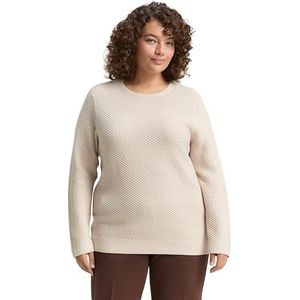 TOM TAILOR Plussize damestrui, 29517 - Zandsteen Beige, 46 Grote maten