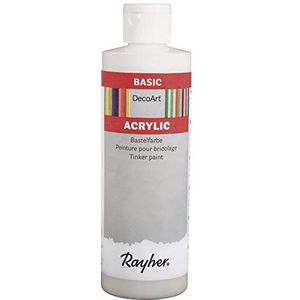 Rayher Hobby Rayher 38052102 acryl knutselverf, wit, fles 236 ml, knutselverf voor volwassenen en kinderen, acrylverf op waterbasis