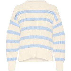 Part Two RetaPW Damestrui met lange mouwen, relaxed fit, Soft Chambray Stripe, L