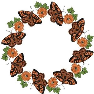 Set van 13 doorzichtige Sizzix™ -stempels, Nature Butterflies'-motief van Lisa Jones