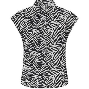 Onlnova Life Vis S/S Clay Shirt AOP, zwart, M