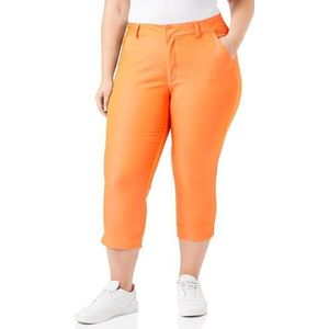 KAFFE Dames Capri Pants Below Knie, Length, Slim Fit, Regular Waistband Dames, Vermillion oranje, 44