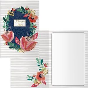 DOHE Moederdagkaarten (6 stuks) - cadeau voor moeders, inclusief papieren envelop, afmeting 11,5 x 17 cm, bedankkaarten - Dolce