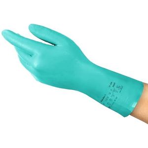 Ansell Alphatec 37-300 Latexvrije Werkhandschoenen Met Chemische Weerstand Voor Heren En Dames, Voedselverwerking, Schoonmaken, Dun Nitril Om Met Precisie En Grip Te Kunnen Werken, Groen, XL (12 Paar)