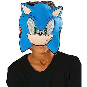 Rubies Sonic masker voor jongens en meisjes, officiële Sonic Sega kostuumaccessoires voor Halloween, carnaval, verjaardag