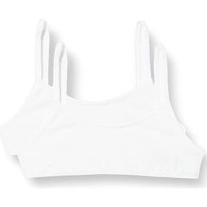 Petit Bateau Witte Bralettes voor meisjes - 2-pack maten 8-14 jaar, Variante 1, 10 Years