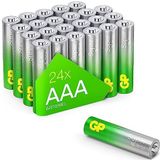 GP Super Alkaline batterijen AAA Micro, LR03, 1,5 V, 24 stuks voorraadverpakking, ideaal voor de stroomvoorziening van apparaten die dagelijks nodig zijn - de nieuwe G-TECH-technologie