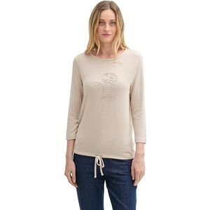 TOM TAILOR T-shirt voor dames, 25955 - Dusty Beige Melange, XXL