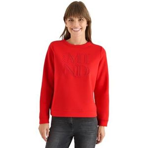 CECIL Sweatshirt met borduurwerk Pumkin oranje L