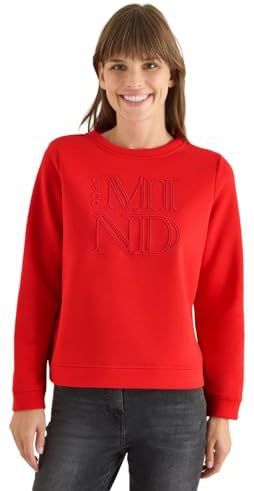 CECIL Sweatshirt met borduurwerk Pumkin oranje L