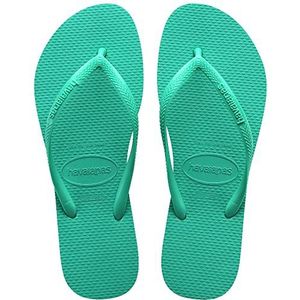 Havaianas Slanke virtuele groene teenslippers voor meisjes, Virtueel Groen, 35/36 EU