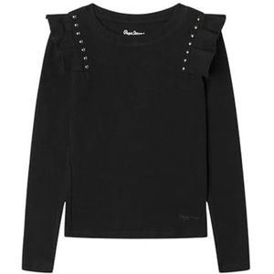 Jeans - Ronde Hals - Lange Mouwen - Zwart - Katoen