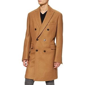 Hackett London - Camel Broken Twill - Herenjas - Dubbele Geborstelde Stijl