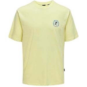 ONLY & SONS Onsmarlowe Life RLX Summer Ss Tee T-shirt voor heren, Pastel Yellow, M