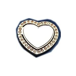 Ringhouder, Deluxe Glitter Diamond universele metalen ring grip houder voor iPhone 13 12 Pro Max 8 7 6s Plus, alle smartphones, hart (Mirror White Gold Diamond)