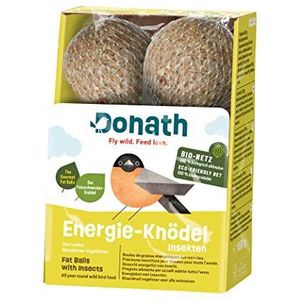 Donath 12011 Energiebol Insecten - mezenbol in een bio-netje - 100g per bol - de bol voor fijnproevers - waardevol vogelvoer voor alle seizoenen, 600 gram
