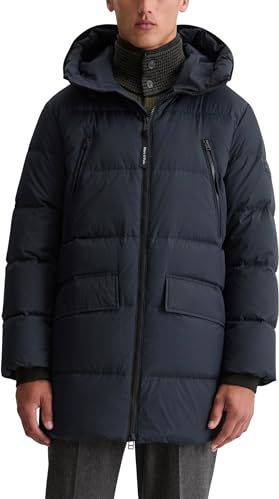 Marc O'Polo - Donsjack - Dark Navy - Met Capuchon - Ritszakken