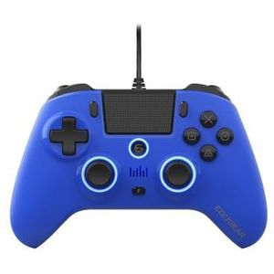 EgoGear - SC10 Bedrade Controller Blauw met audio hoofdtelefoonpoort voor PS4 en PC