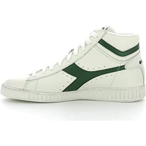 Diadora uniseks-volwassene GAME L HIGH WAXED Hoge sneakers, C1161 witte bladeren, 44.5 EU