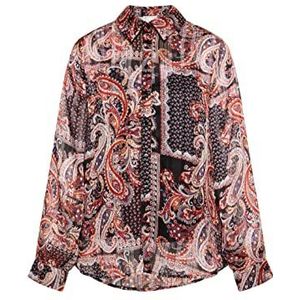 Jika Blouse voor dames, Zwart Veelkleurig, L