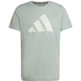 adidas Heren Run It Stripes Tee, silver green, XS