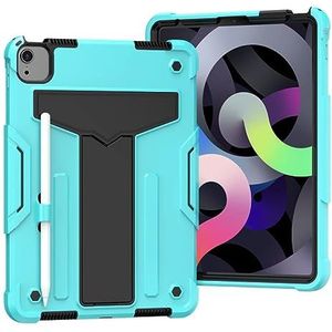 Hoesje past op Samsung Galaxy Tab A 10.1"" 2019 (SM-T510 / SM-T515) Stoere robuuste zware zware pantser schokbestendige survival case met standaard - Kids Schools Builders Workman Case -groen+zwart