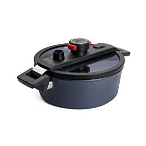 Woll Active Lite Braadpan met Active-Lite deksel, Ø 24 cm, 9 cm hoog, 3,8 liter, met 2 zijgrepen - Geschikt voor keramisch, gas, elektrisch, halogeen, niet geschikt voor inductie, aluminium, antraciet