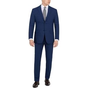 DKNY Klassieke herenbroek, blauw geruit, 30W / 30L