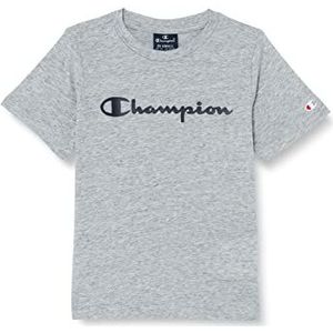 Champion Legacy American Classics-Logo S/S T-shirt, grijs gemêleerd, 7-8 jaar kinderen en jongens